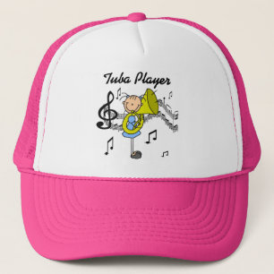 Casquette Chemise Fille Personnage Bâton Joueuse de Tuba et