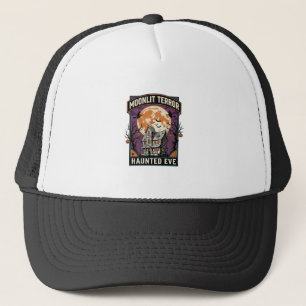 Casquette Chemise Haunted Moon Gravure Vintage Halloween Gra