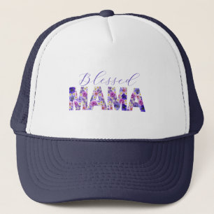 Casquette Chemise Mama bénie avec texte floral coloré