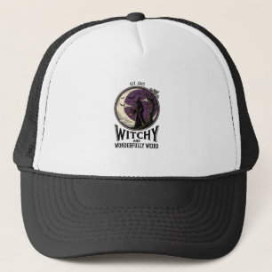 Casquette Chemise sorcière vintage avec art Halloween de lun