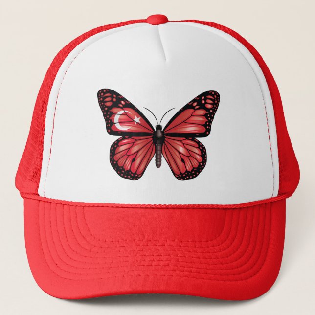 Casquette Chemise Tri-Blend drapeau papillon monarch de Turk (Devant)