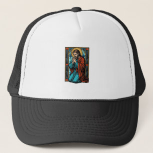 Casquette Chemise vectorielle de figure religieuse priant vi
