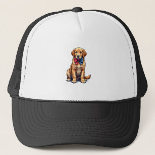 Casquette Chemise vintage de chiot Golden Retriever patrioti