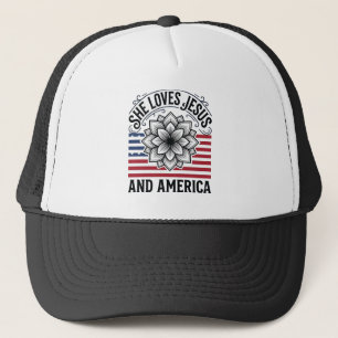 Casquette Chemise vintage florale chrétienne patriotique