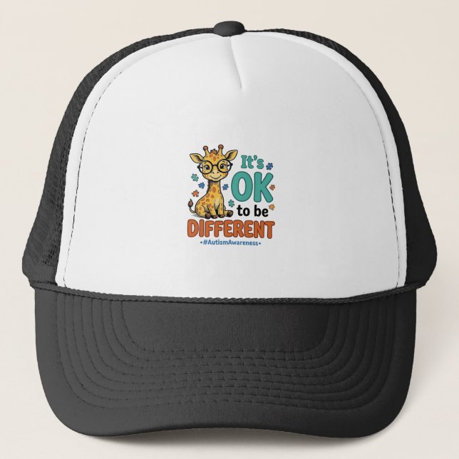 Casquette Chemise Vintage Girafe Différente Sensibilisation  (Devant)