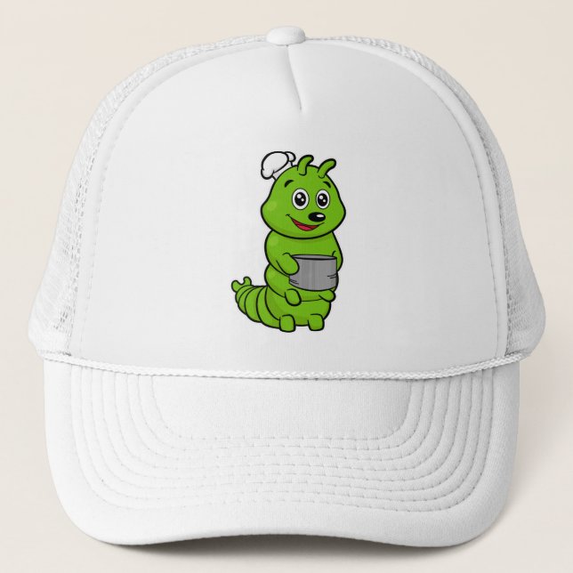 Casquette Chenille en cuisinier avec marmite (Devant)