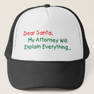 Casquette Cher Père Noël, Mon Avocat Expliquera - Drôle de N
