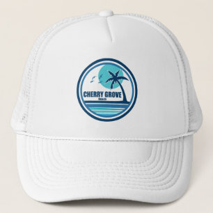 Casquette Cherry Grove Beach Caroline du Sud Palm Tree Birds