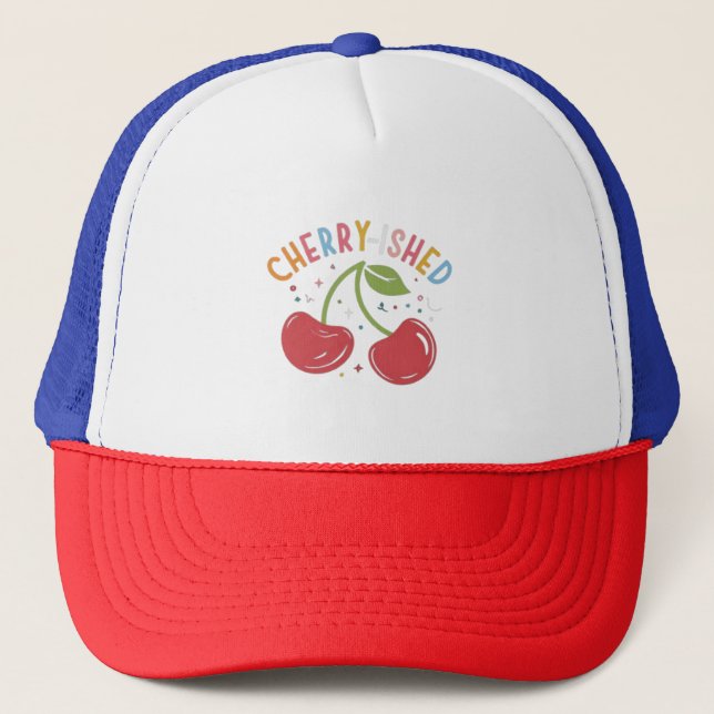 Casquette Cherry-ished : Sweet and Stylish T-Shirt Design (Devant)