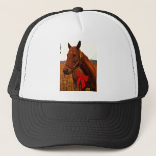 Casquette Cheval avec Bow rouge