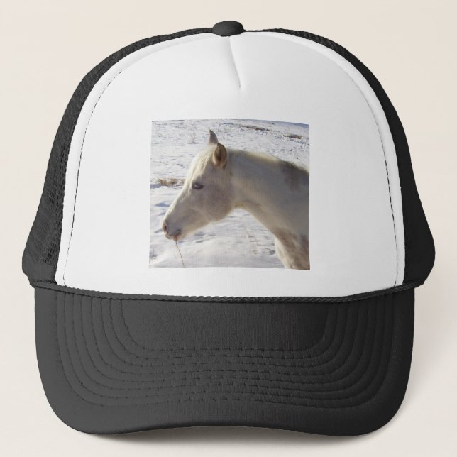 Casquette Cheval blanc en neige (Devant)