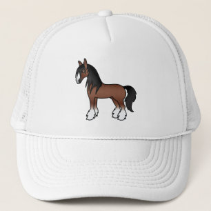 Casquette Cheval de dessin animé Brown Gypsy Vanner Clydesda