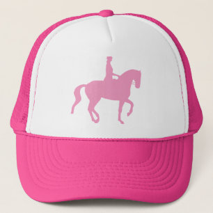 Casquette Cheval de dressage de Piaffe et cavalier (rose)