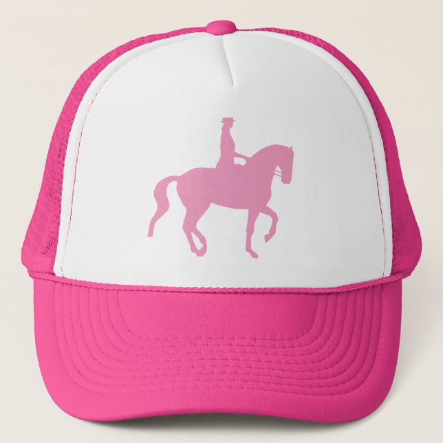Casquette Cheval de dressage de Piaffe et cavalier (rose) (Devant)
