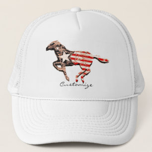 Casquette Cheval du drapeau américain qui court Thunder_Cove