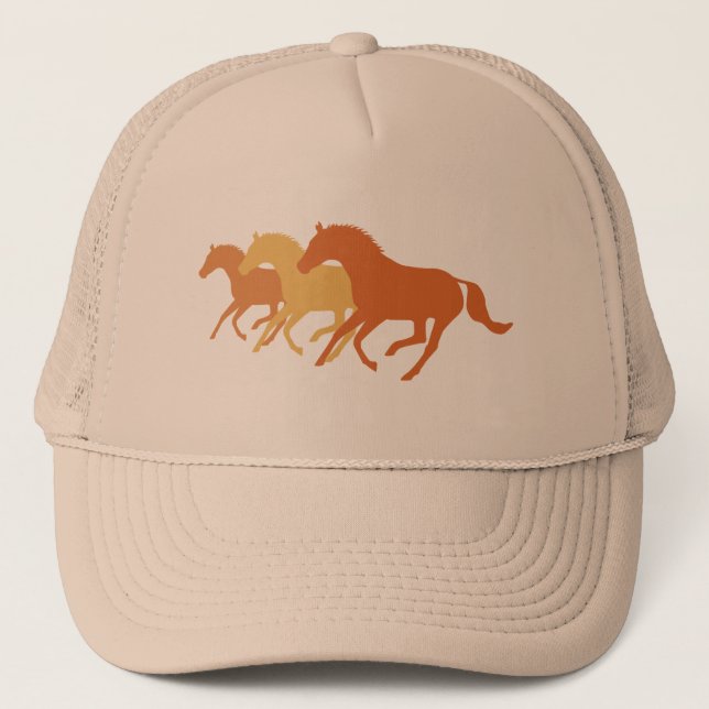 Casquette Cheval en course (Orange) (Devant)