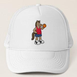 Casquette Cheval en tant que joueur de basket-ball avec Bask