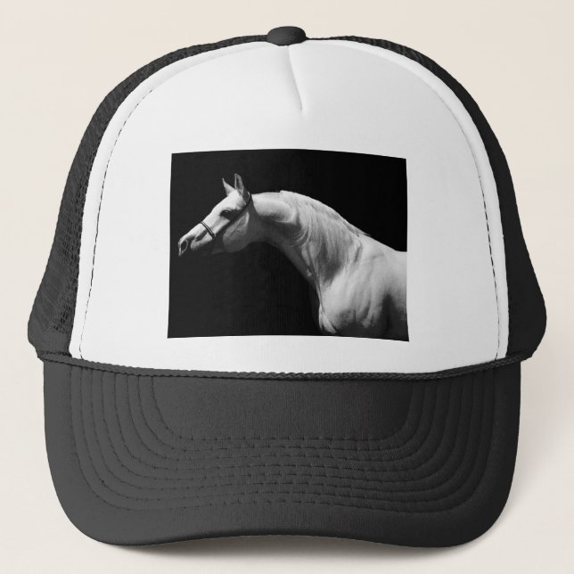 Casquette Cheval noir et blanc (Devant)