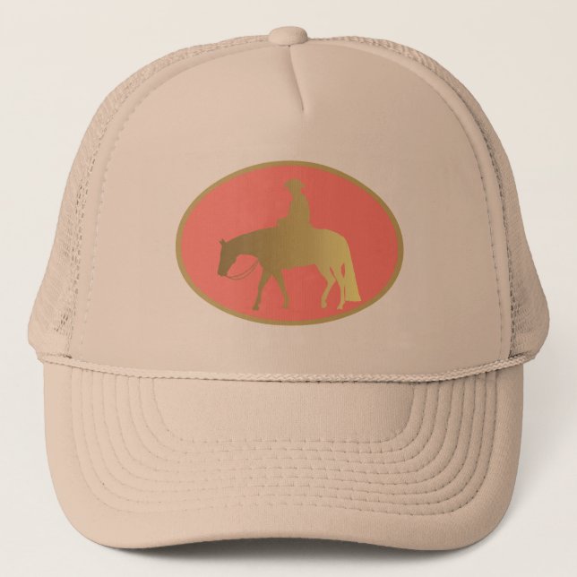 Casquette Cheval occidental d'or de plaisir (Devant)