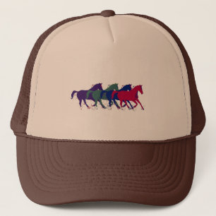 Casquette chevaux graphiques en marche