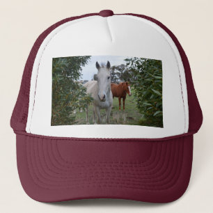 Casquette Chevaux Peekaboo Brown Et Blancs, -