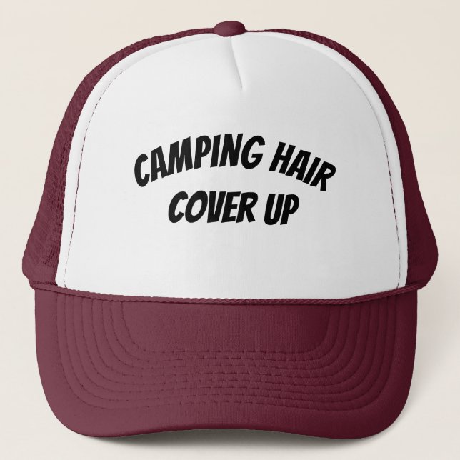 Casquette Cheveux de camping, Couvrir vers le haut (Devant)