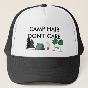 Casquette Cheveux de camping, on s'en fiche