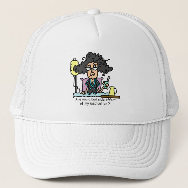 Casquette Cheveux foncés d'effet secondaire de médicament (Devant)