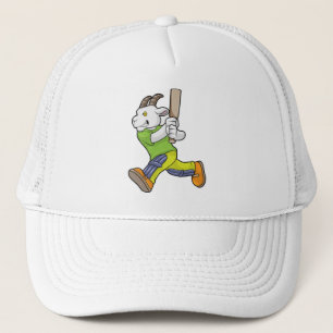 Casquette Chèvre comme Batsman avec chauve-souris de cricket