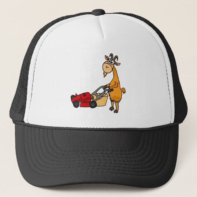 Casquette Chèvre de Billy drôle poussant la bande dessinée (Devant)