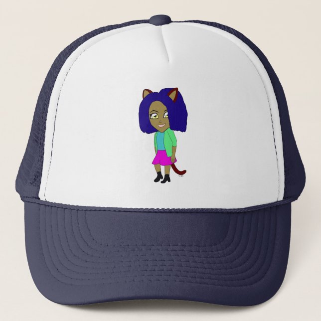Casquette chibi catgirl (Devant)
