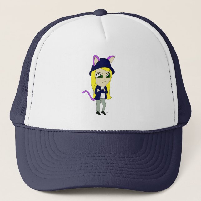 Casquette chibi catgirl (Devant)