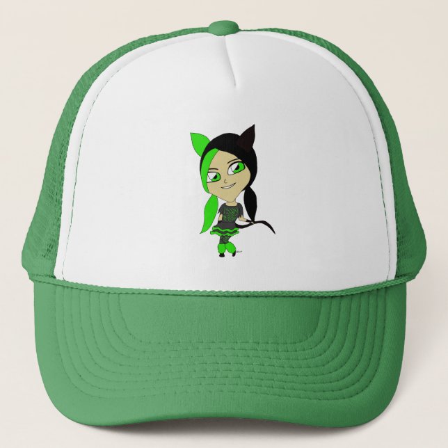 Casquette chibi chatte fille  (Devant)