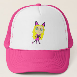 Casquette chibi chatte fille