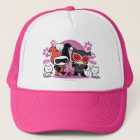 Chibi Harley Quinn & Chibi Catwoman Avec Chats