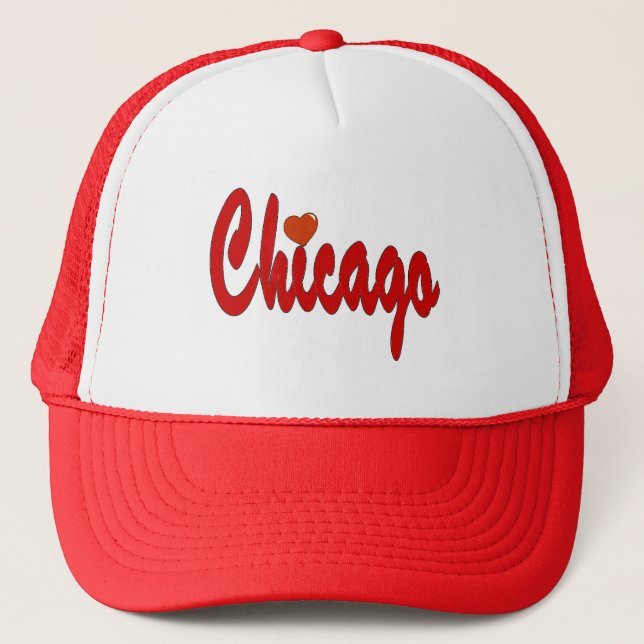 Casquette Chicago avec un coeur (Devant)