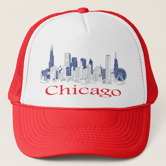 Casquette Chicago-Skyline (Devant)