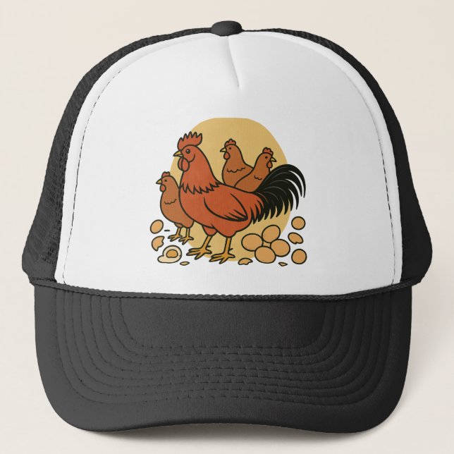 Casquette Chicken Lover Trucker Hat (Devant)