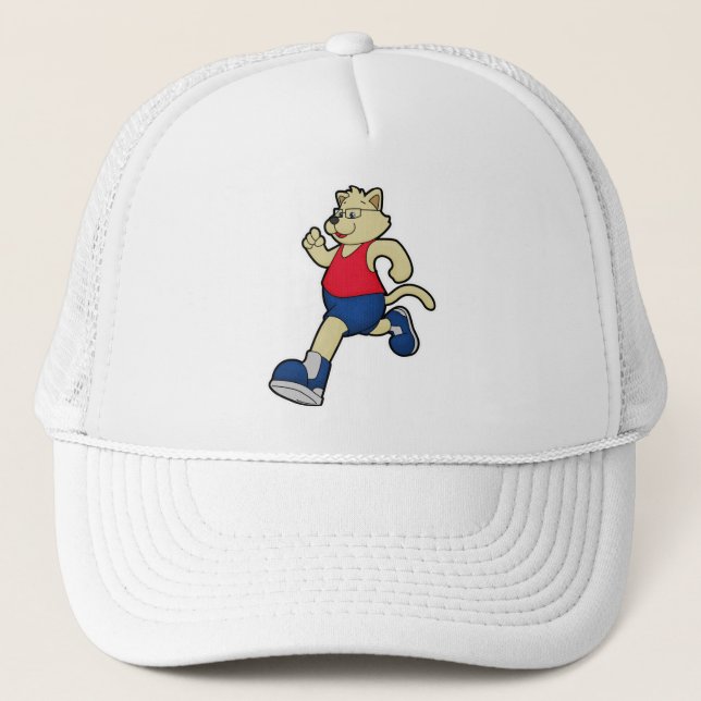 Casquette Chien à courir avec lunettes (Devant)
