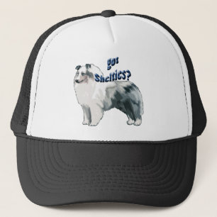 Casquette Chien à feuilles bleues