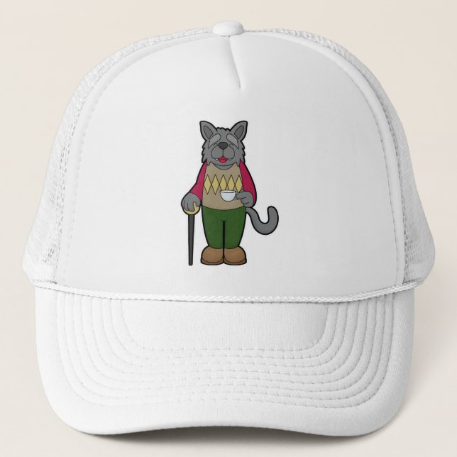 Casquette Chien avec la coupe du café (Devant)
