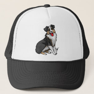 Casquette Chien - Berger australien - Tri noir