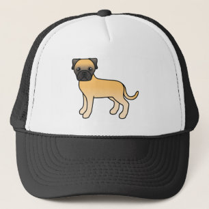 Casquette Chien Bullmastiff de dessin animé en pelage fauve