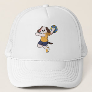 Casquette Chien comme joueur de handball avec Handball