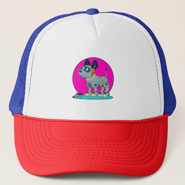 Casquette Chien comme robot (Devant)