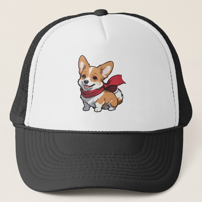 Casquette chien Corgi gallois (Devant)
