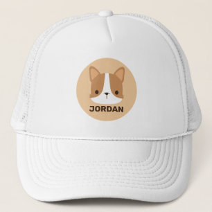 Casquette Chien Corgi mignon avec nom personnalisé