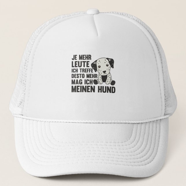Casquette Chien Dalmatien n'aime pas les mignons chiens (Devant)
