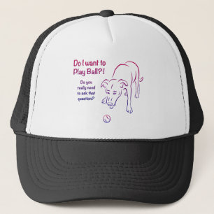 Casquette Chien de balle de tennis
