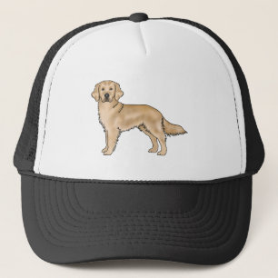 Casquette Chien de bande dessinée mignon Retriever doré jaun